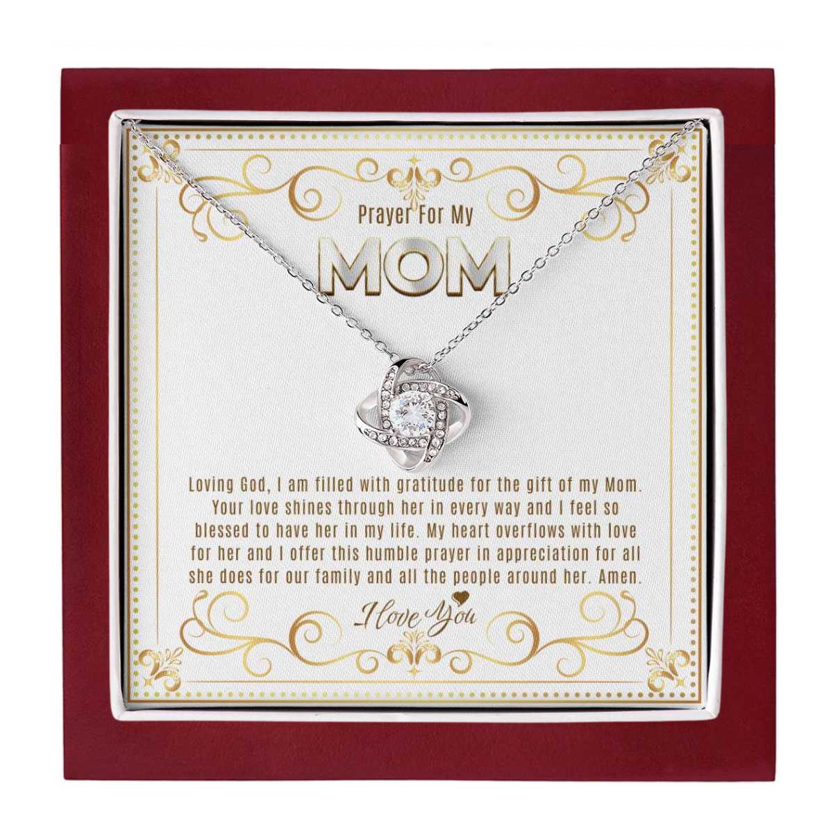 JGF Jewelry Gifts for Family Prayer For Mom From Daughter And Son