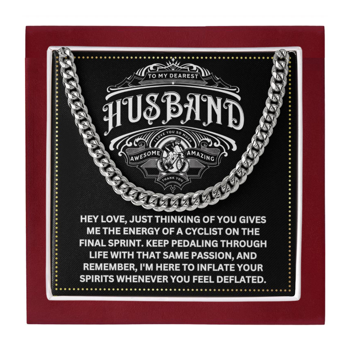 JGF Jewelry Gifts for Family Bicycle Birthday Card Gifts For Husband 50 Year Old