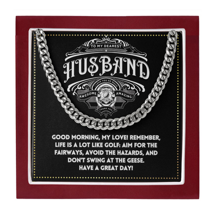 JGF Jewelry Gifts for Family Golf Gifts To My New Husband Necklace