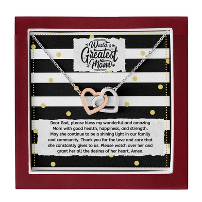 JGF Jewelry Gifts for Family Intertwined Interlocking Hearts Necklace For Mom