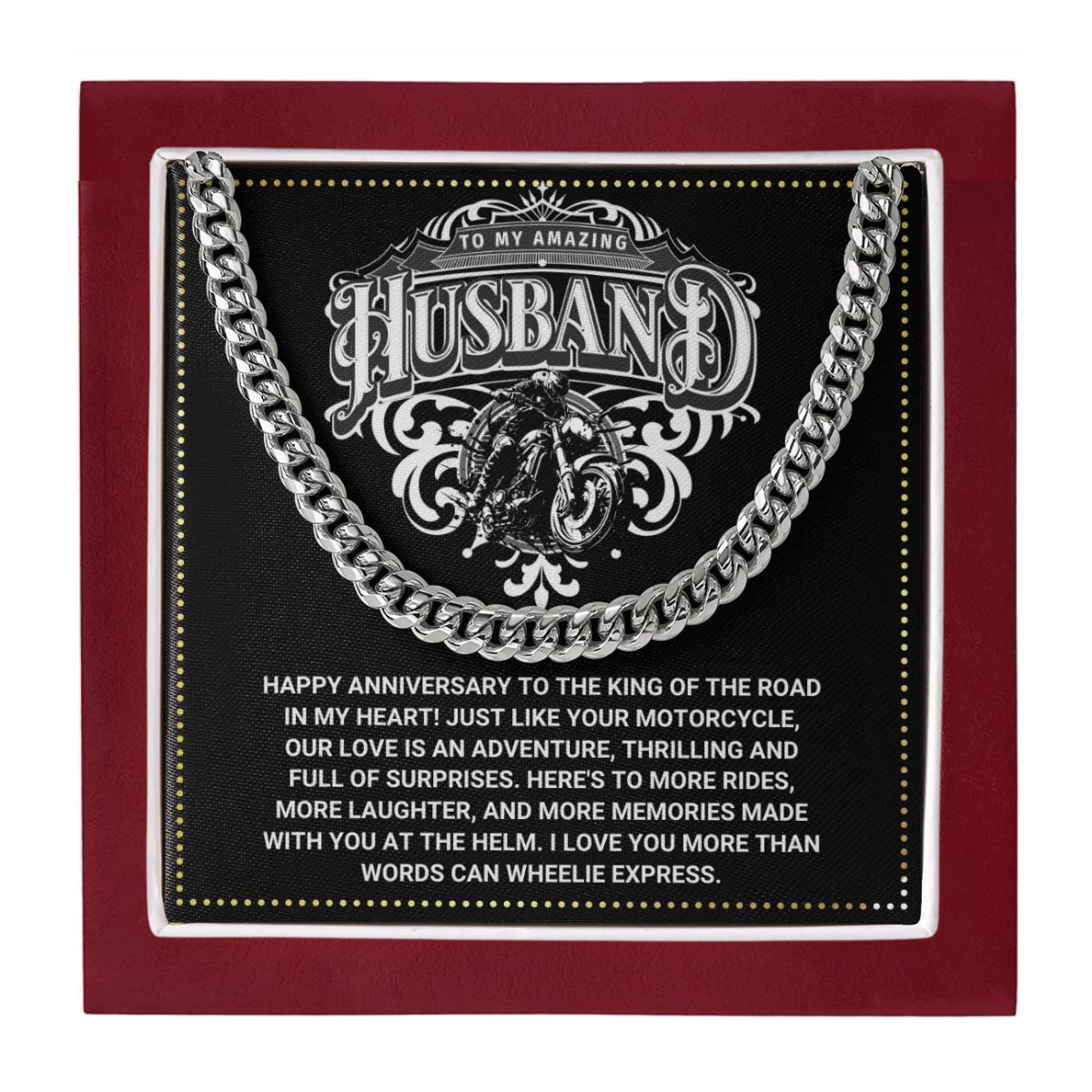 JGF Jewelry Gifts for Family Motorbike Husband Gifts Anniversary For Men