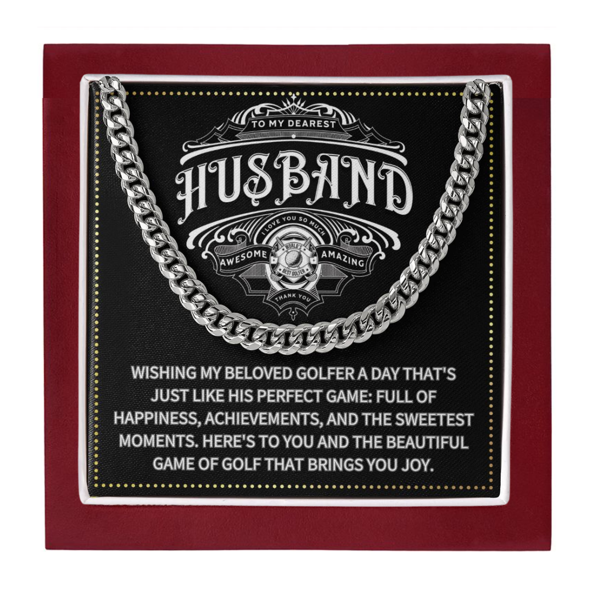 JGF Jewelry Gifts for Family Husband Golf Gifts 50 And Older Year Old Men