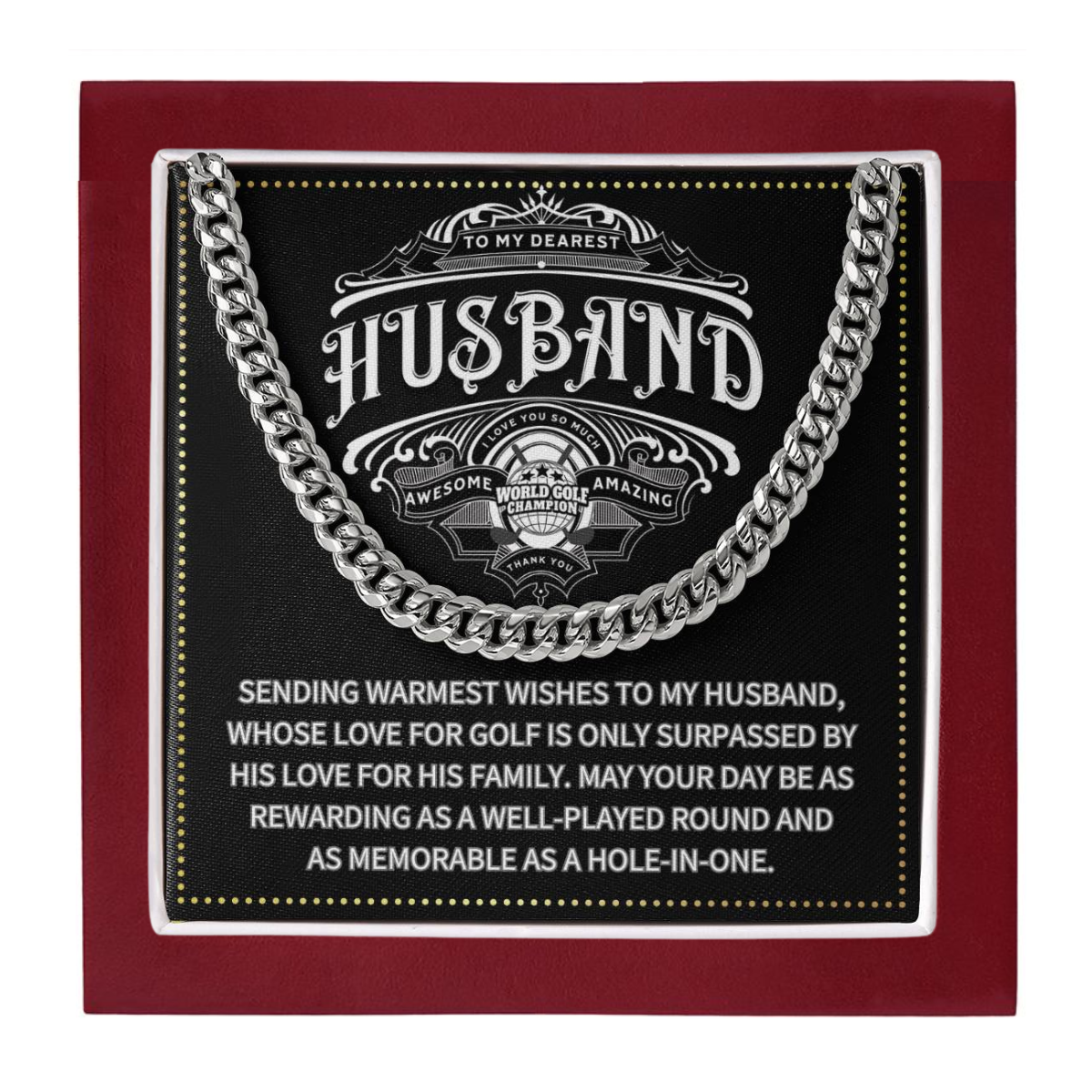 JGF Jewelry Gifts for Family Husband Golf Gifts 50 Plus Birthday For Men