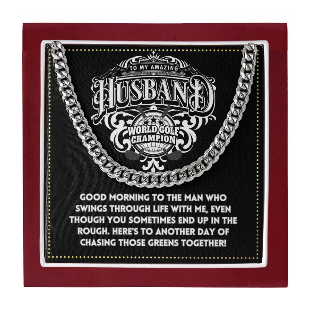 JGF Jewelry Gifts for Family Husband Golf Gifts 50 And Older Mens Cross Necklace