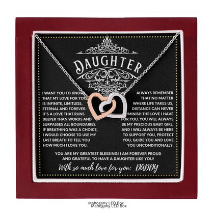 JGF Jewelry Gifts for Family Interlocking Necklace Silver College Graduation Gifts For Daughter From Dad