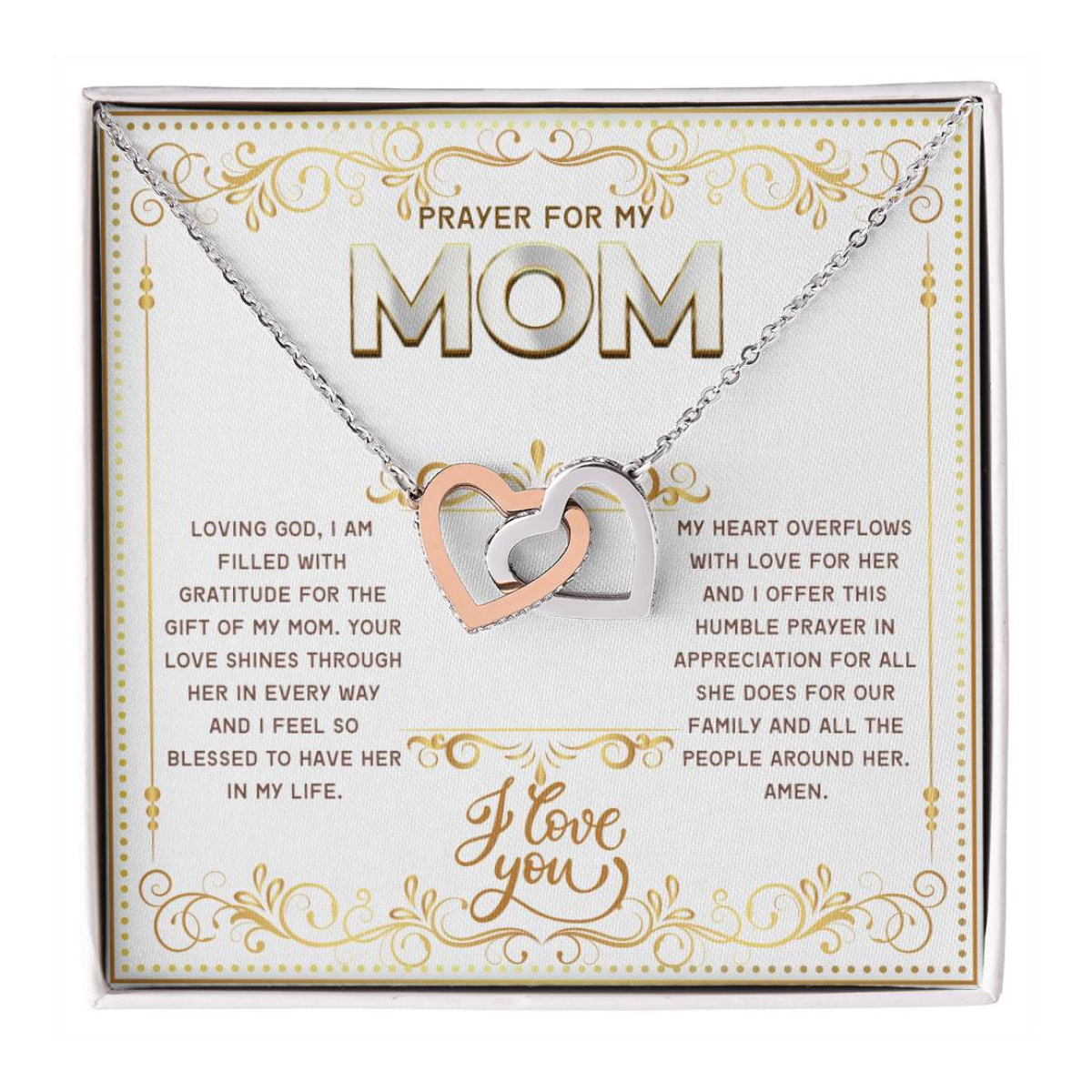 JGF Jewelry Gifts for Family Double Hearts Pendant Necklace For Women