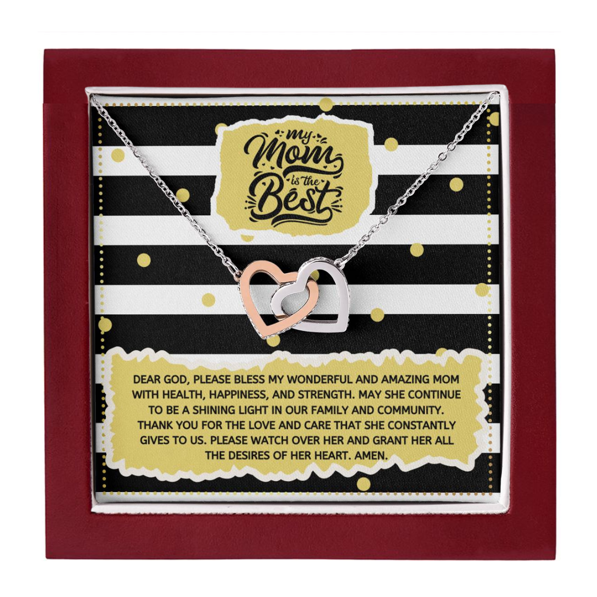 JGF Jewelry Gifts for Family Double Heart Necklace Silver For Women