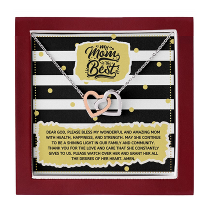 JGF Jewelry Gifts for Family Double Heart Necklace Silver For Women