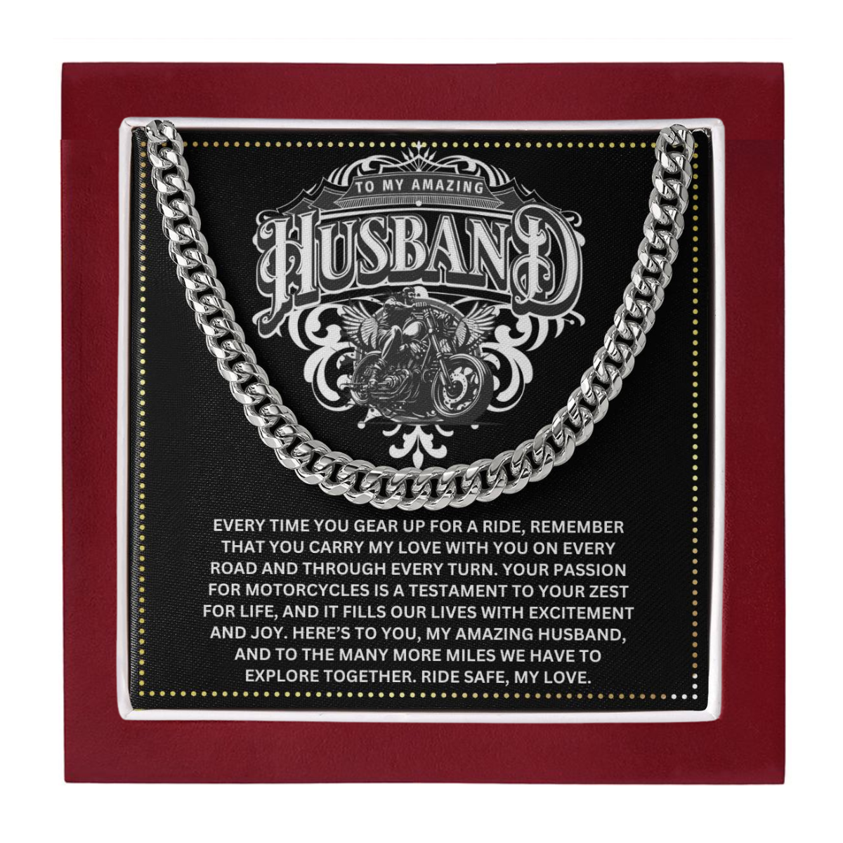 JGF Jewelry Gifts for Family Motorcycle Husband Gifts 40 Year Old Gifts For Men