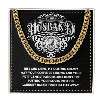 JGF Jewelry Gifts for Family To My Husband Golf Gifts 50th Birthday Necklace