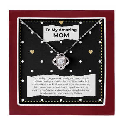 JGF Jewelry Gifts for Family Mothers Day Gifts For Aunts From Niece Love Knot Necklace