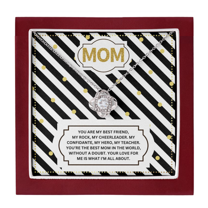 JGF Jewelry Gifts for Family I Love Mommy Love Knot Necklace For My Mom