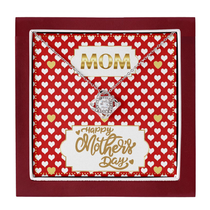 JGF Jewelry Gifts for Family I Love You Mommy Mothers Day for Mom Love Knot Necklace