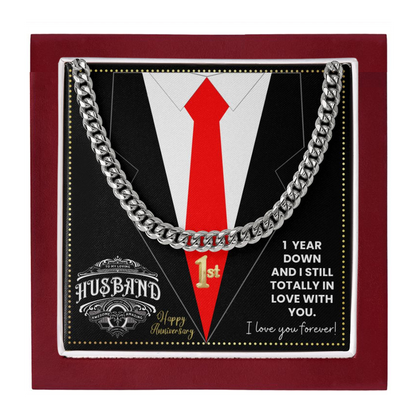 JGF Jewelry Gifts for Family 1st Anniversary For Husband Chain Necklace For Men