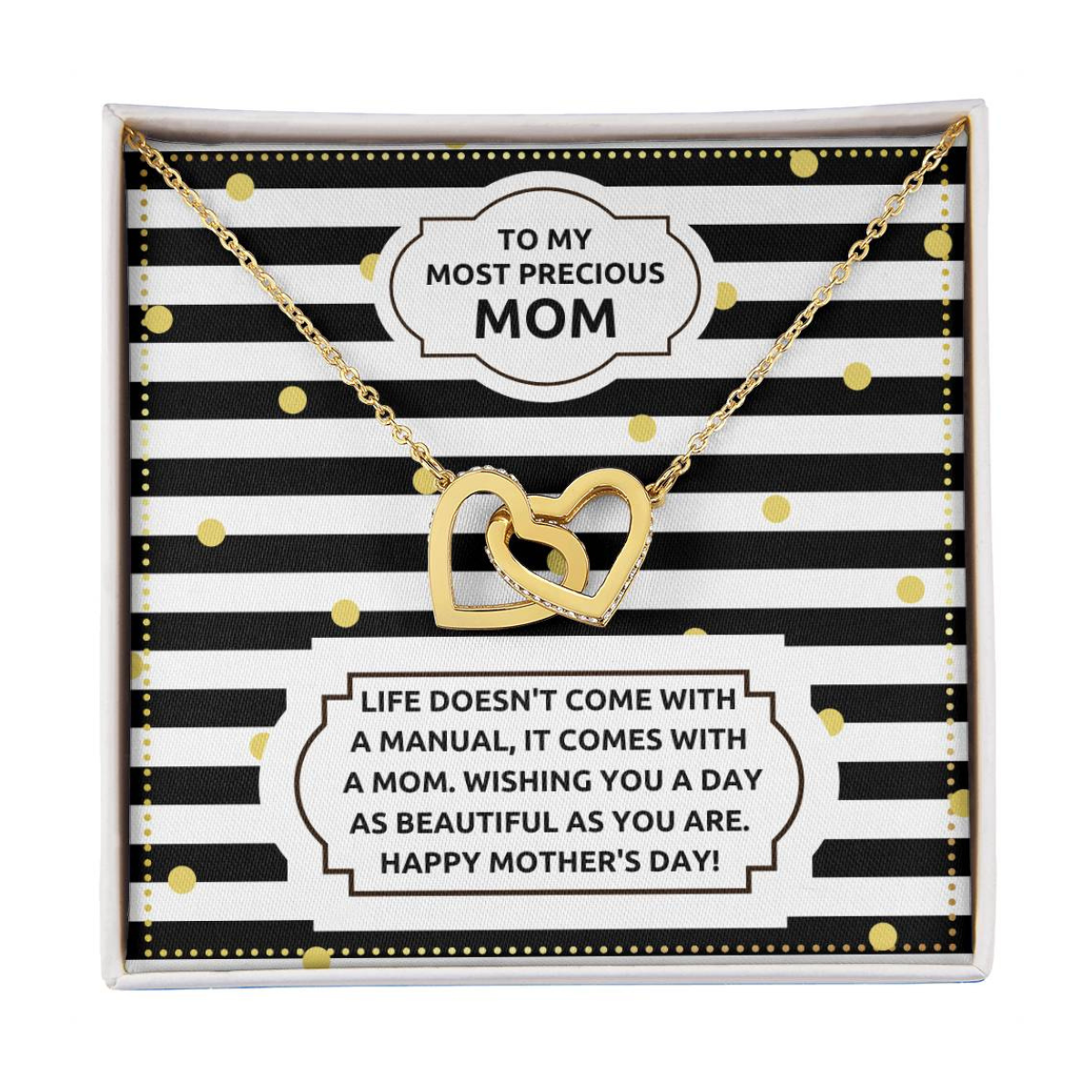 JGF Jewelry Gifts for Family Double Heart Pendant Necklace For Women