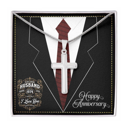 JGF Jewelry Gifts for Family Married Since 1974 Wedding Anniversary Card For Husband