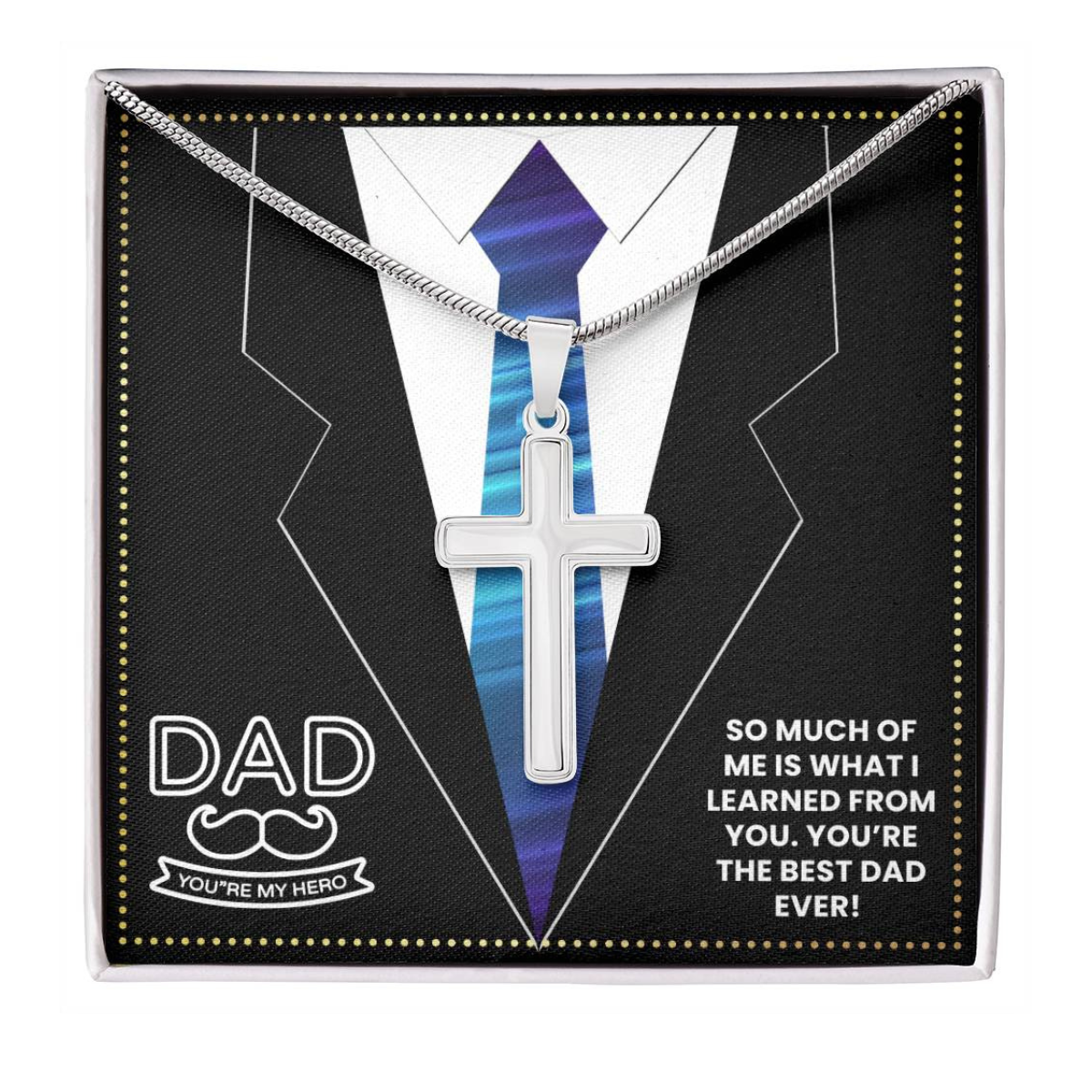 JGF Jewelry Gifts for Family New Dad Gifts After Birth Cross Necklace For Boys