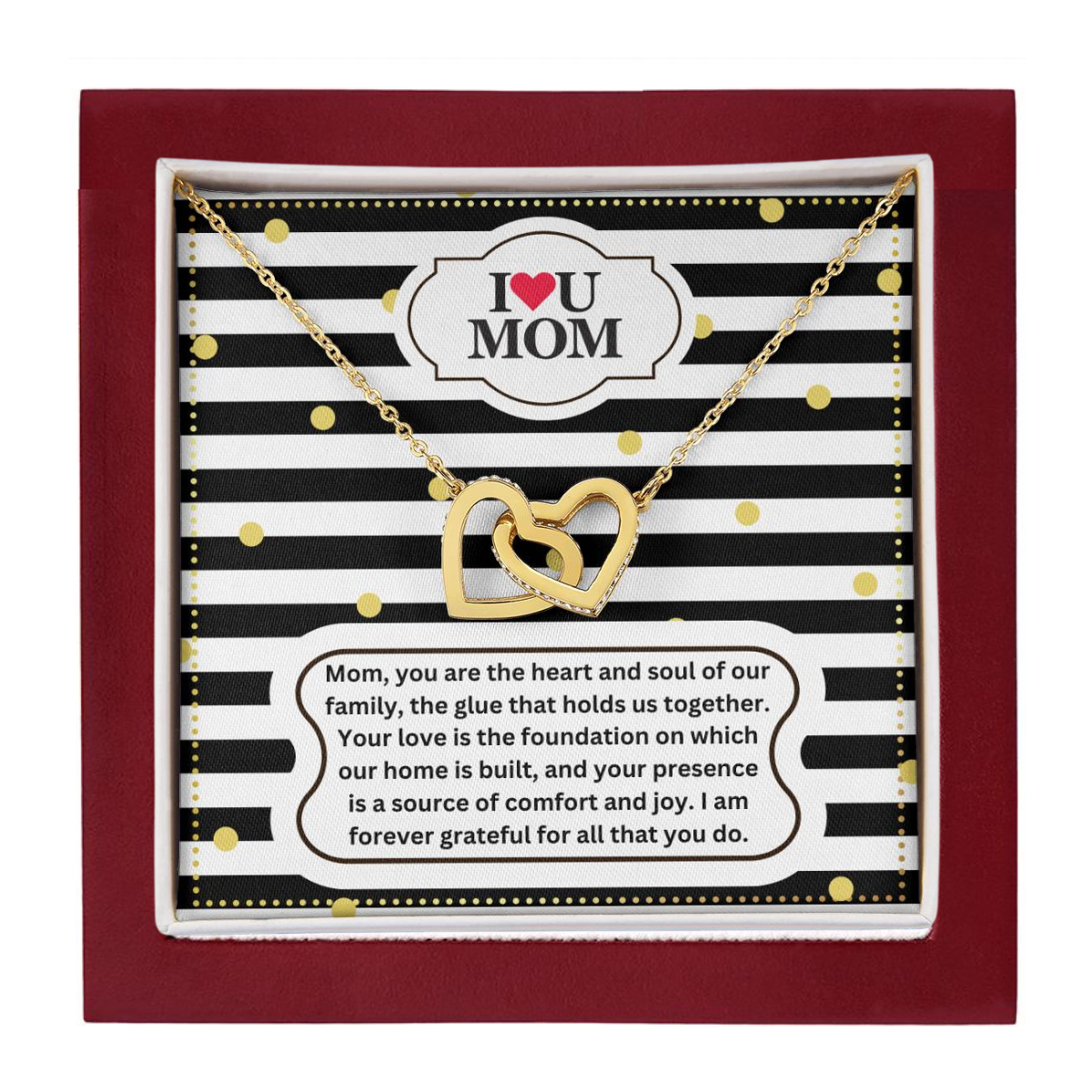 JGF Jewelry Gifts for Family Moms Birthday Gift From Daughter Heart Pendant Necklace