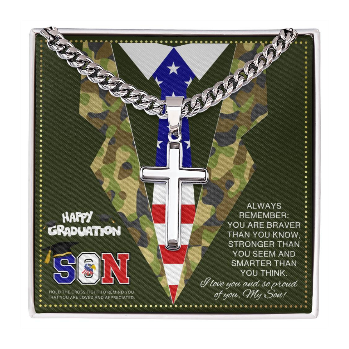 JGF Jewelry Gifts for Family Mother to Military Son Gifts From Mom