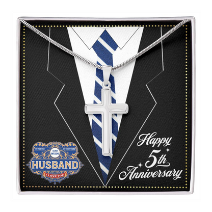 JGF Jewelry Gifts for Family 5 Year 5th Wedding Anniversary For Him Husband