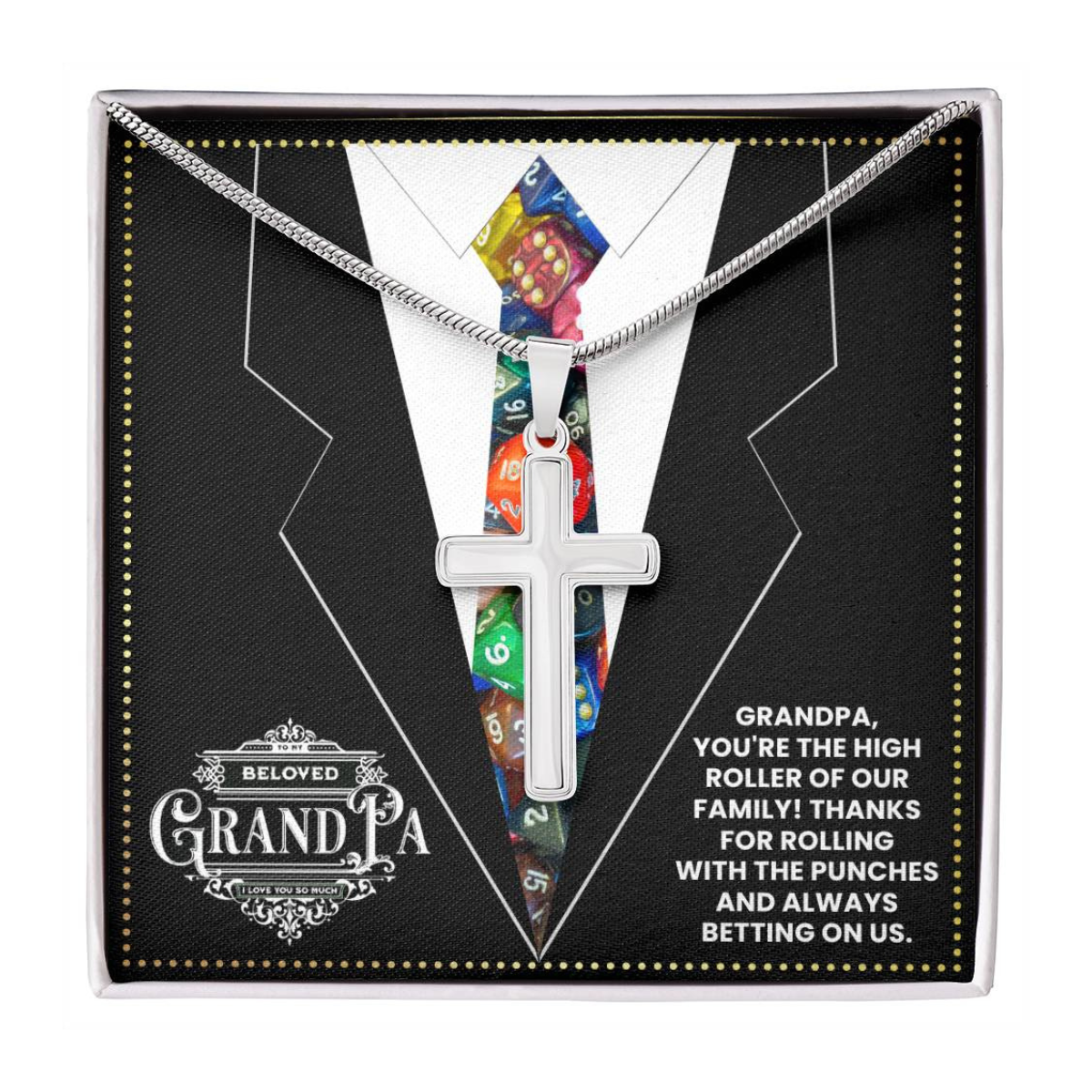 JGF Jewelry Gifts for Family Happy 80th Birthday Gifts For Grandpa Casino Gifts For Him