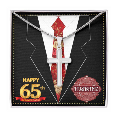 JGF Jewelry Gifts for Family 65th Anniversary Card For Men Him Husband