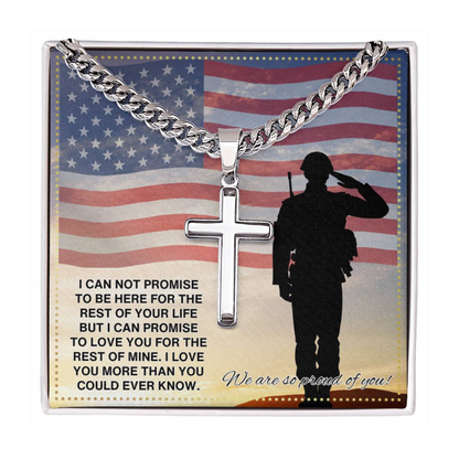 JGF Jewelry Gifts for Family US Military Army Soldier Necklace For Men