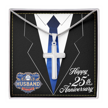 JGF Jewelry Gifts for Family 25 Year 25th Wedding Anniversary For Him Husband