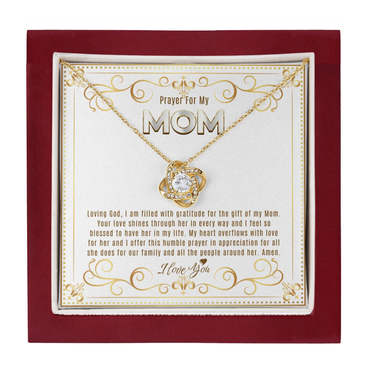 JGF Jewelry Gifts for Family Prayer For Mom From Daughter And Son