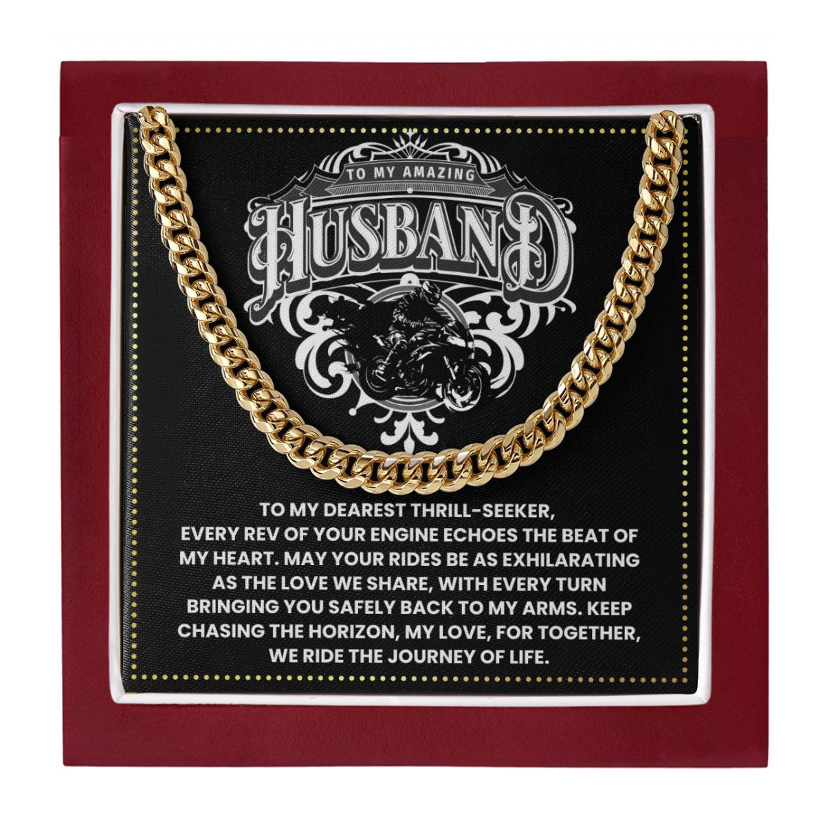 JGF Jewelry Gifts for Family Motorbike Husband Gifts 40 Year Old For Him