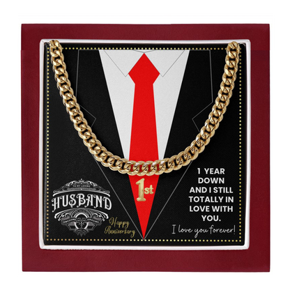 JGF Jewelry Gifts for Family 1st Anniversary For Husband Chain Necklace For Men