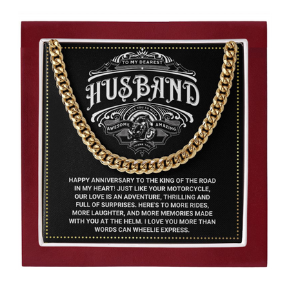 JGF Jewelry Gifts for Family Motorcycle Husband Gifts 50 Cuban Necklace From Wife
