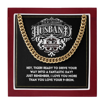 JGF Jewelry Gifts for Family Cross Necklace For Men To My Husband Birthday Golf Theme