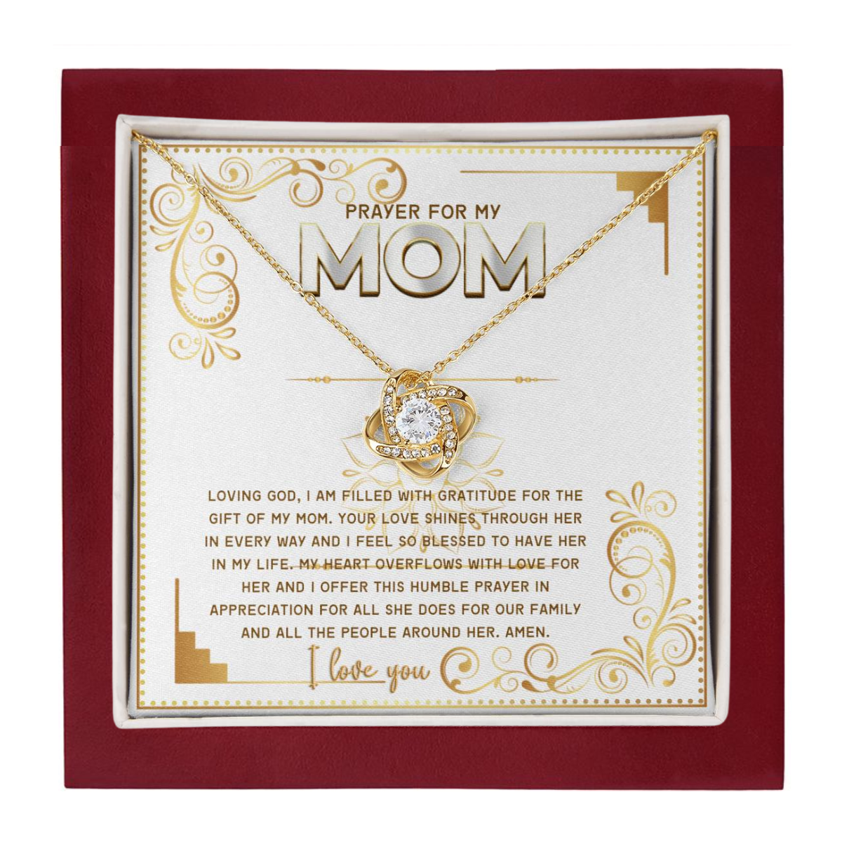 JGF Jewelry Gifts for Family Interlocking Heart Necklace Mothers Day Gift For First Time Mom