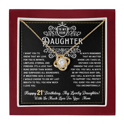 JGF Jewelry Gifts for Family 21 Year Old Daughter Birthday Card From Mom