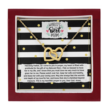 JGF Jewelry Gifts for Family 2 Hearts Intertwined Necklace For Women