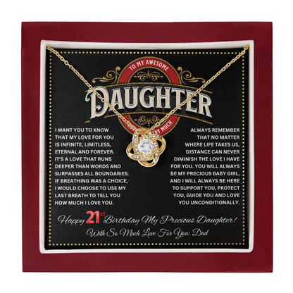 JGF Jewelry Gifts for Family Happy 21st Birthday Card For Daughter From Dad