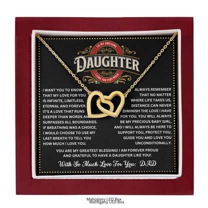 JGF Jewelry Gifts for Family Gifts For Grown Daughter From Parents Interlocking Hearts Necklace