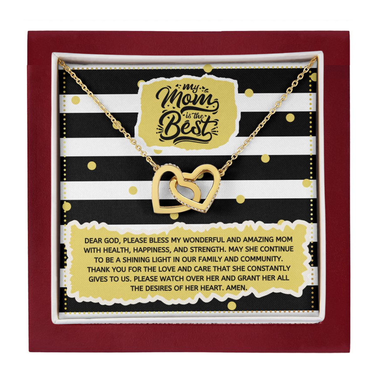 JGF Jewelry Gifts for Family Double Heart Necklace Silver For Women