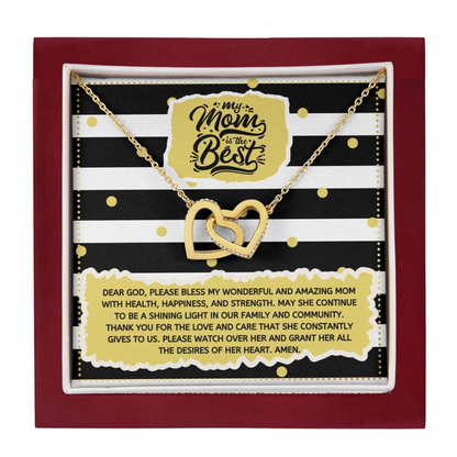 JGF Jewelry Gifts for Family Double Heart Necklace Silver For Women