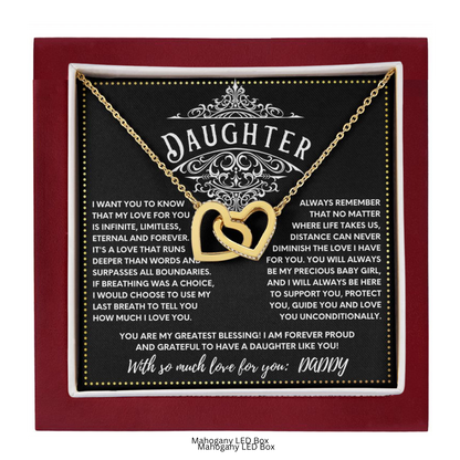 JGF Jewelry Gifts for Family Interlocking Necklace Silver College Graduation Gifts For Daughter From Dad