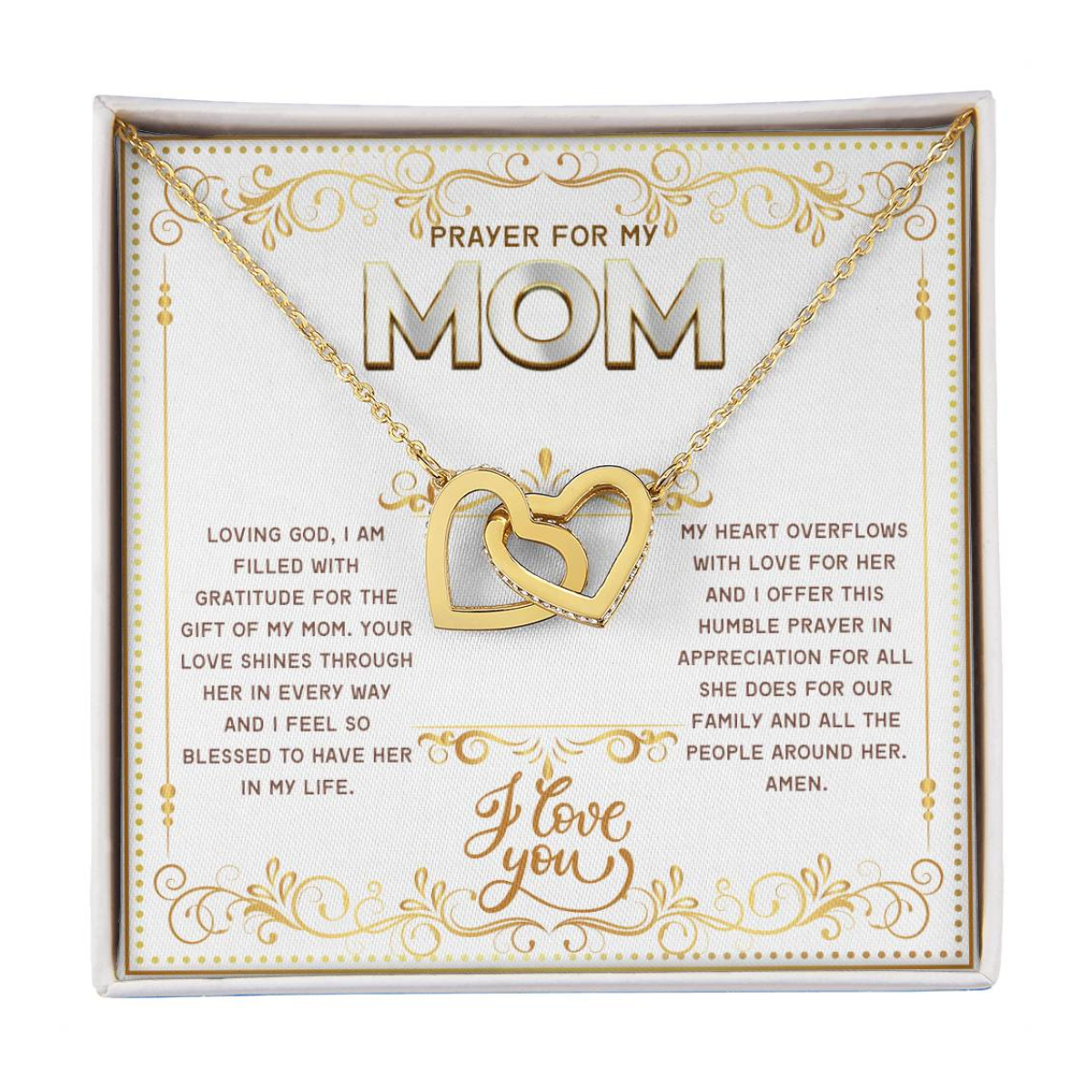 JGF Jewelry Gifts for Family Double Hearts Pendant Necklace For Women