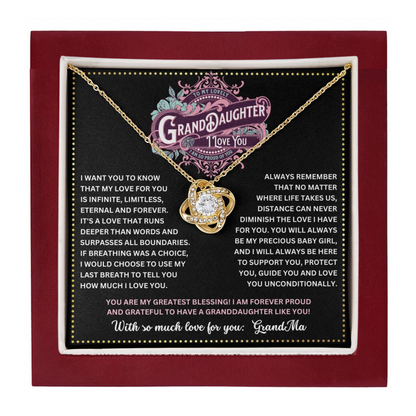 JGF Jewelry Gifts for Family To My Granddaughter Necklace From Grandmother