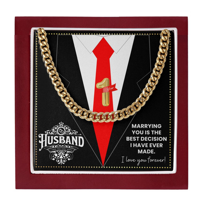 JGF Jewelry Gifts for Family 1st First Anniversary For Husband Chain Necklace For Men