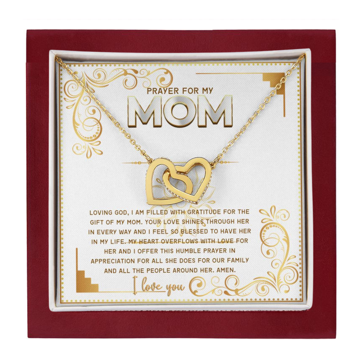 JGF Jewelry Gifts for Family Police Officer Mom Gifts Double Hearts Necklaces For Women