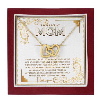 JGF Jewelry Gifts for Family Police Officer Mom Gifts Double Hearts Necklaces For Women