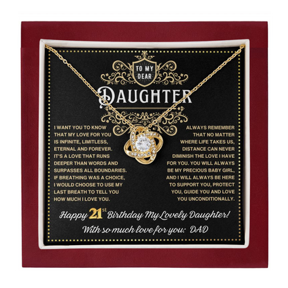 JGF Jewelry Gifts for Family 21 Year Old Daughter Birthday Card From Dad