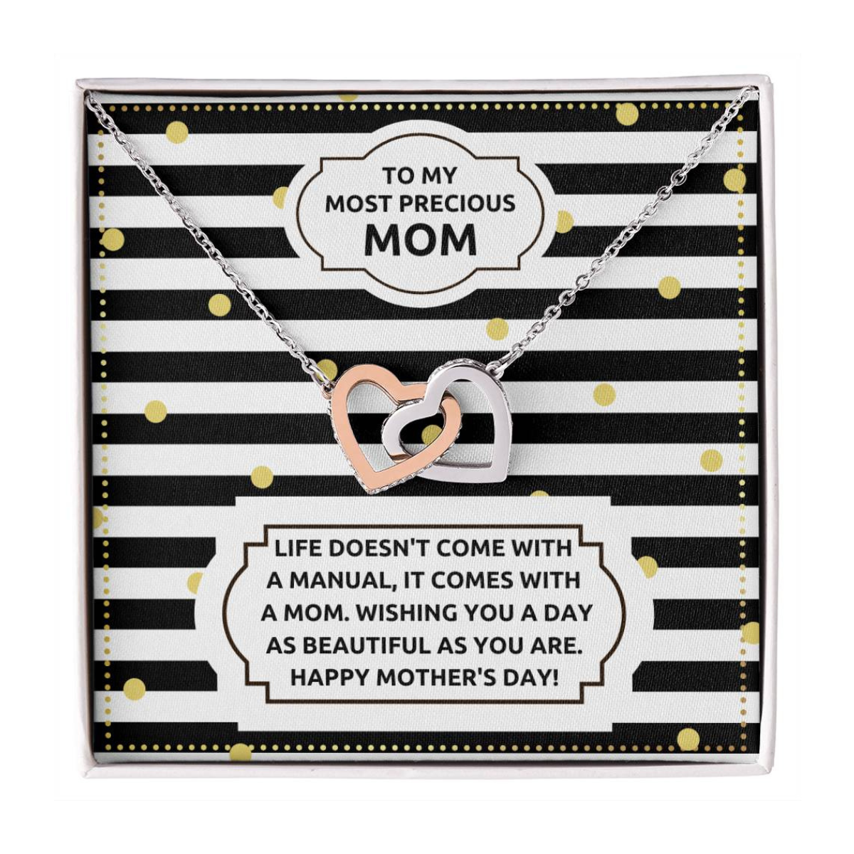 JGF Jewelry Gifts for Family Double Heart Pendant Necklace For Women