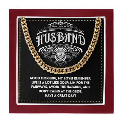 JGF Jewelry Gifts for Family Golf Gifts To My New Husband Necklace