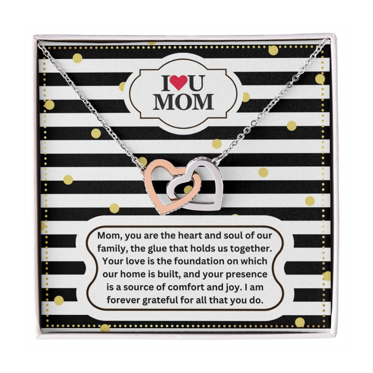 JGF Jewelry Gifts for Family Moms Birthday Gift From Daughter Heart Pendant Necklace